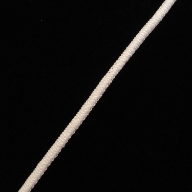 Șnur elastic țesut 2mm alb -10m