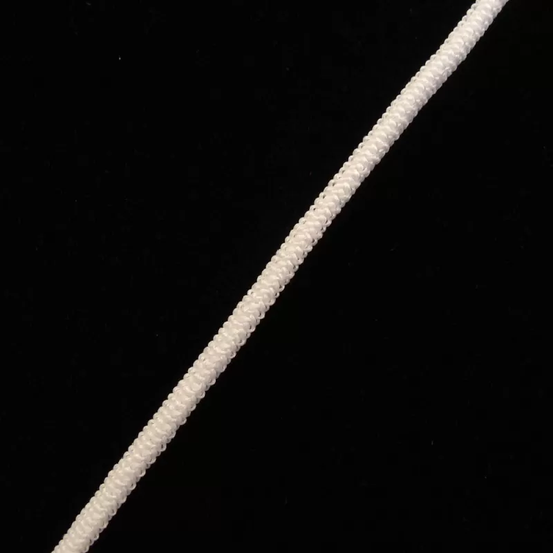 Șnur elastic țesut 2mm alb -10m Șnur elastic țesut 2mm alb -10m
