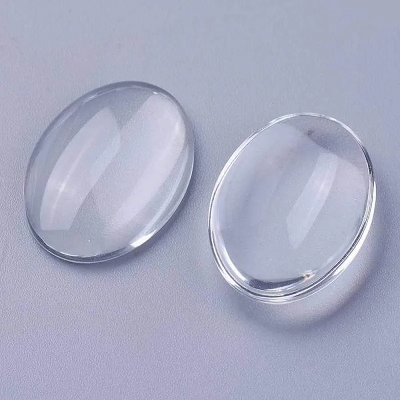 Cabochon oval din sticlă transparentă Cabochon oval din sticlă transparentă