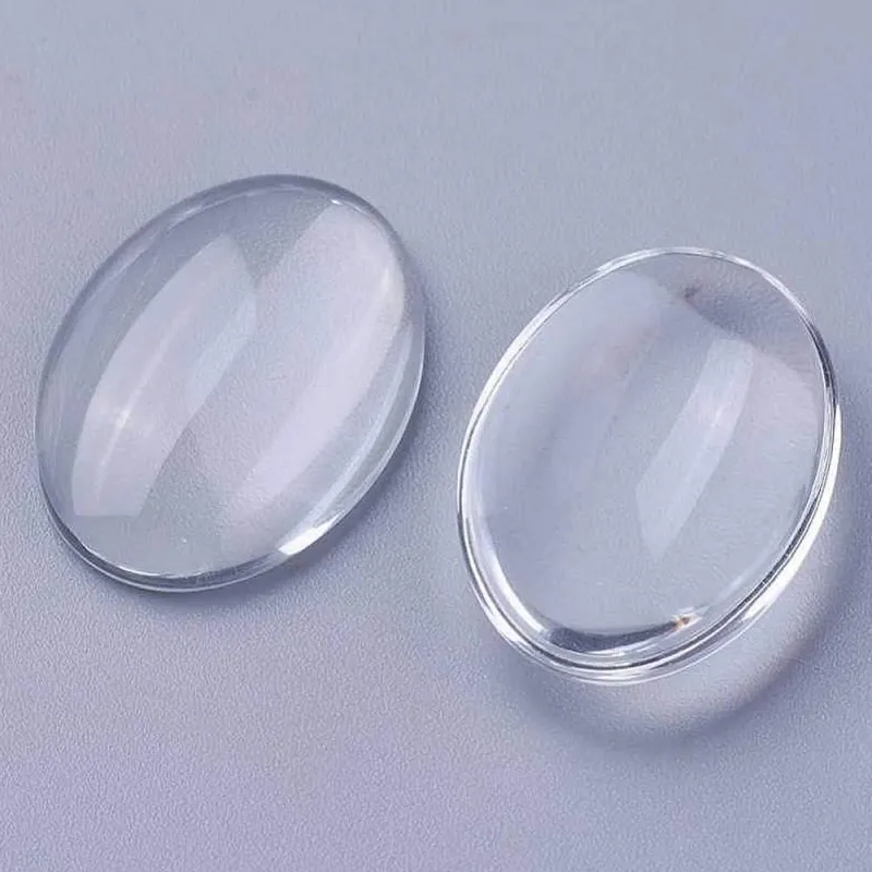 Cabochon oval din sticlă transparentă Cabochon oval din sticlă transparentă