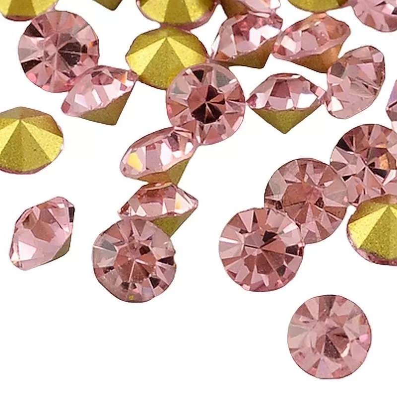 Cabochon din sticlă rhinestone roz Cabochon din sticlă rhinestone roz