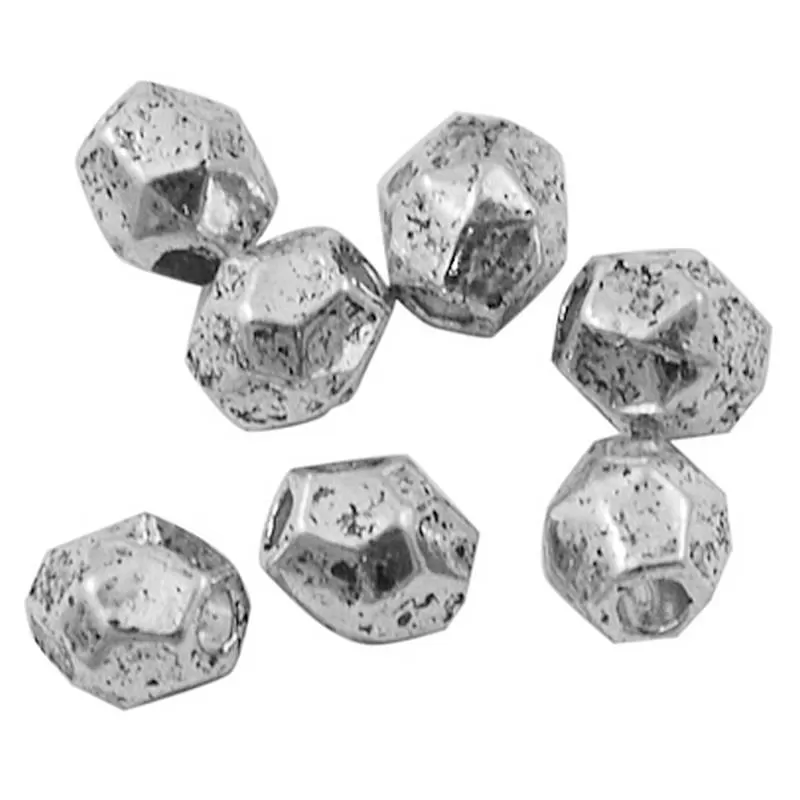 Mărgele metalice fațetate silver Mărgele metalice fațetate silver