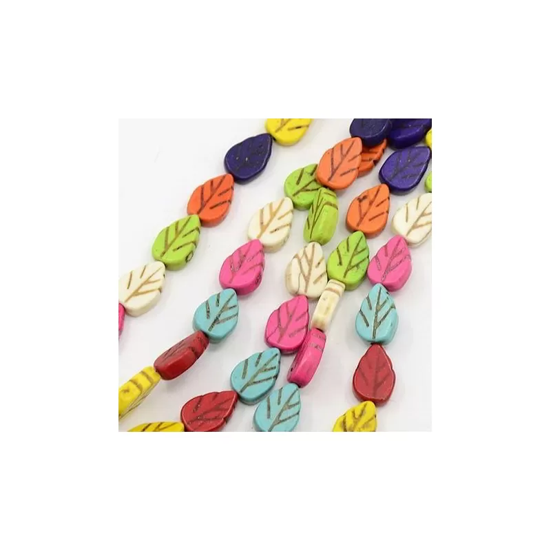 Margele howlit 13*9mm frunze (40cm~30buc) Margele howlit 13*9mm frunze (40cm~30buc)