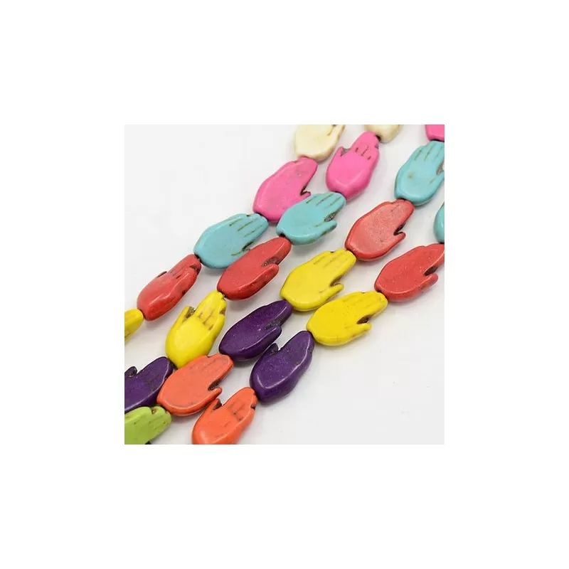 Margele howlit 18*10mm palma (41cm~23buc) Margele howlit 18*10mm palma (41cm~23buc)