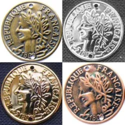 Charmuri banuti 18mm cu 2 gauri -5buc