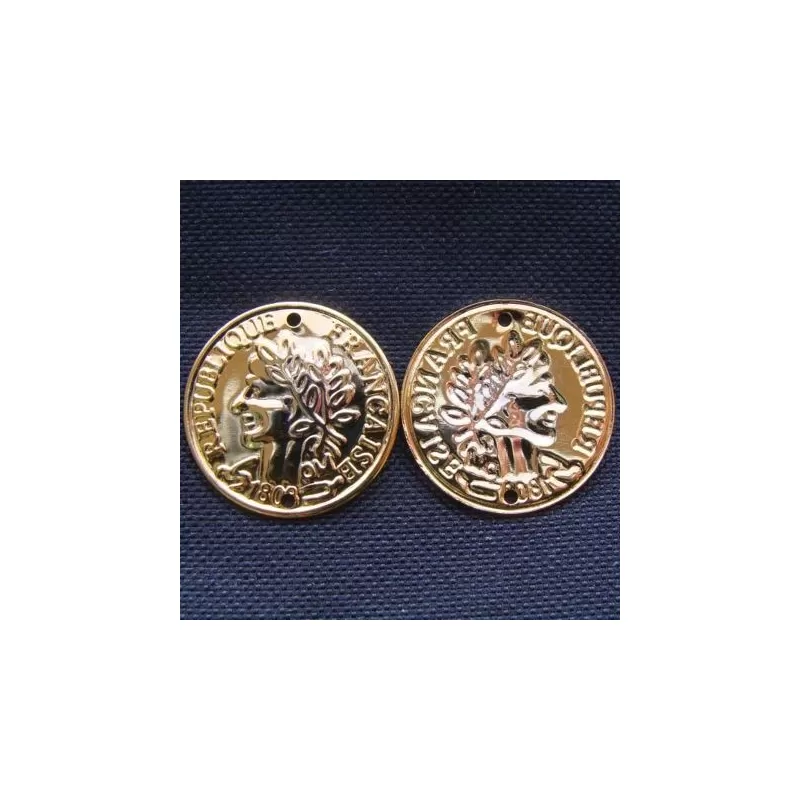 Charmuri banuti 18mm cu 2 gauri -5buc Charmuri banuti 18mm cu 2 gauri -5buc