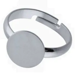 Baza inel platou 8mm argintie