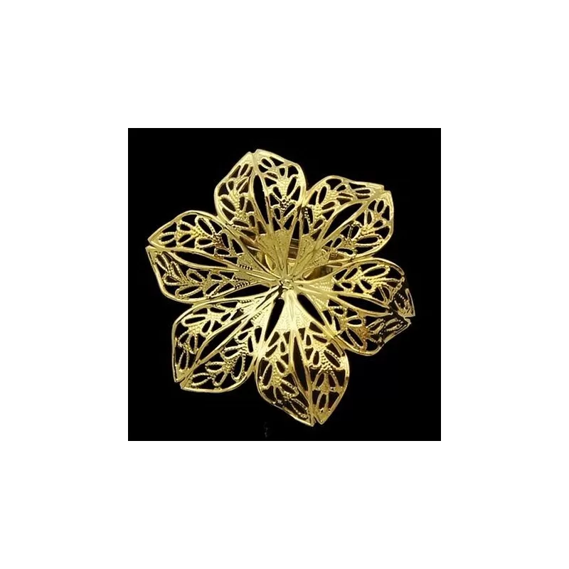 Baza inel sita aurie floare 43mm Baza inel sita aurie floare 43mm