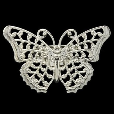 Baza inel sita argintie fluture 31mm
