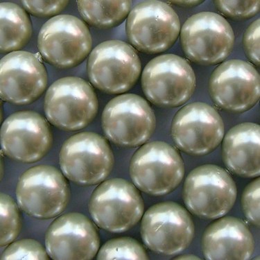Margele perle imitatie sidef 10mm kaki -1buc