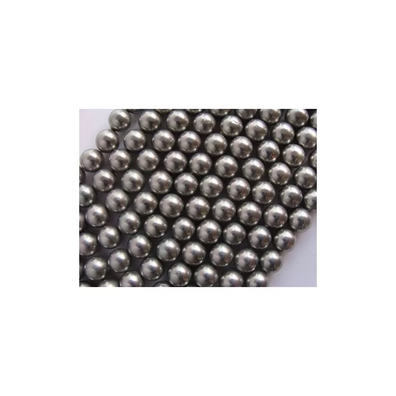 Margele perle imitatie sidef 12mm gri -1buc