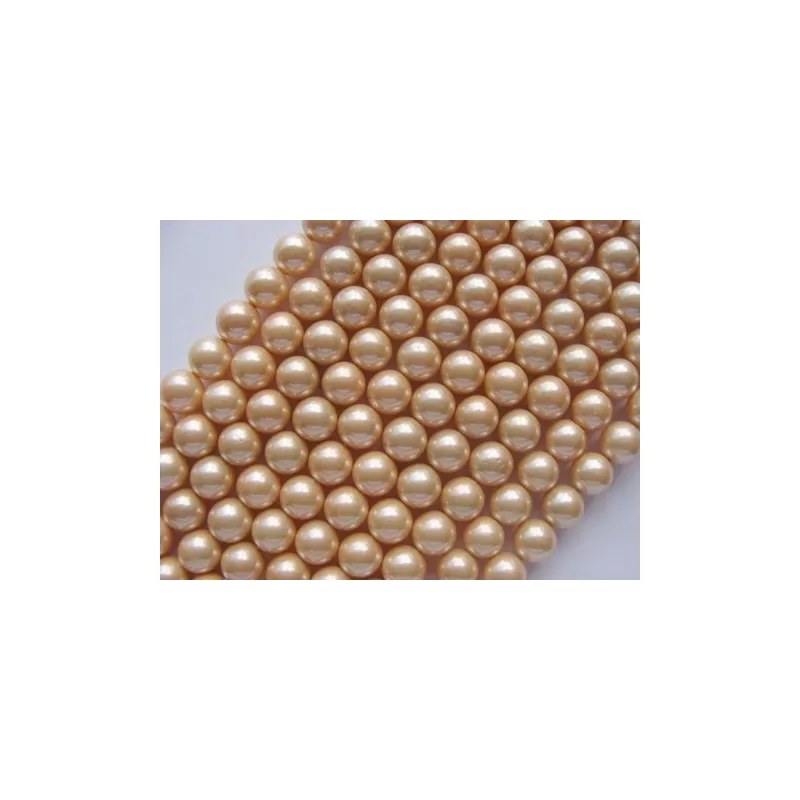 Margele perle imitatie sidef  8mm crem