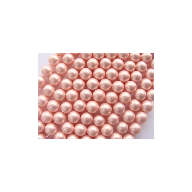 Margele perle imitatie sidef  8mm roz -10buc