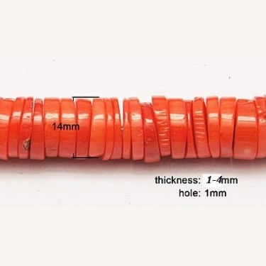 Margele coral 1-4*12mm -10buc