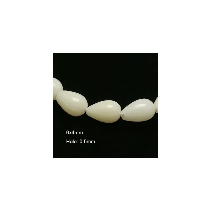 Margele coral 6*4mm alb Margele coral 6*4mm alb