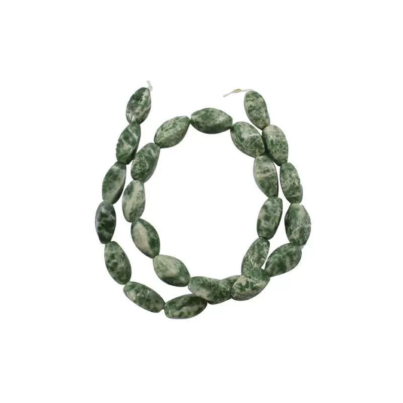 Margele green spot stone 16*8mm Margele green spot stone 16*8mm