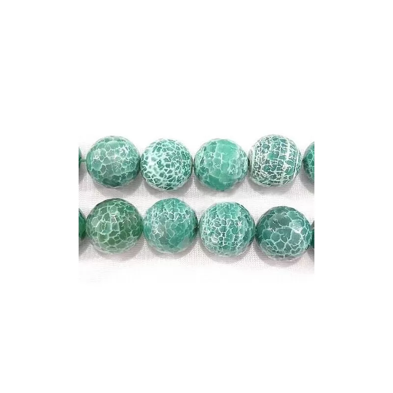 Margele agat 14mm verde fatetat max.27buc Margele agat 14mm verde fatetat max.27buc