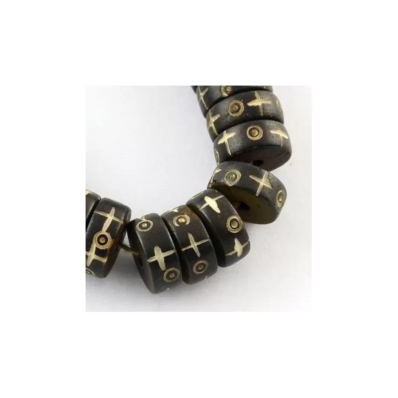 Margele os 4*10mm negre -1buc Margele os 4*10mm negre -1buc