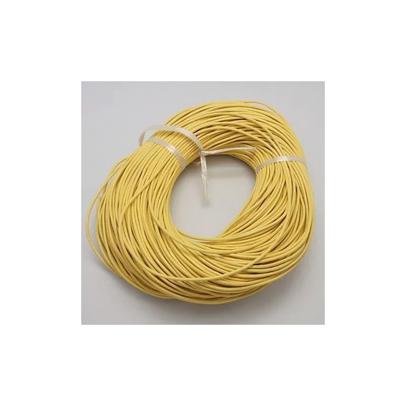 Snur piele naturala 2mm galben Snur piele naturala 2mm galben