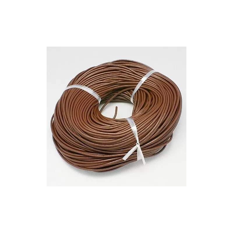 Snur piele naturala 2mm maron
