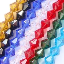 Margele sticla biconice 4*5mm (32cm)