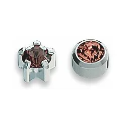 Cercei ametist inox