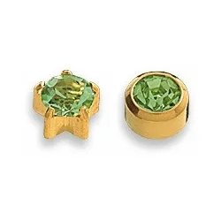 Cercei peridot placati aur