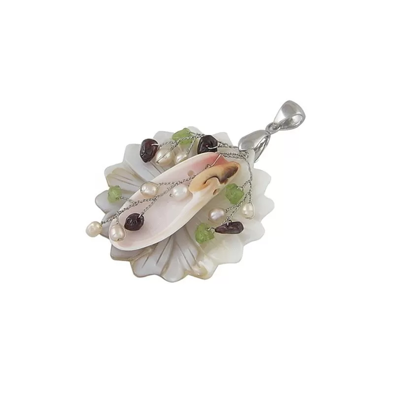 Pandantive sidef, perlute, pietre 41mm-1buc Pandantive sidef, perlute, pietre 41mm-1buc