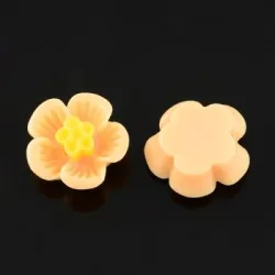 Cabochon rasina flori 16mm