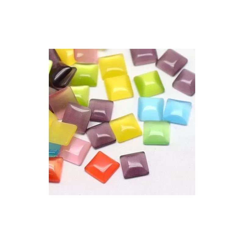 Cabochon ochi de pisica 8*8mm Cabochon ochi de pisica 8*8mm