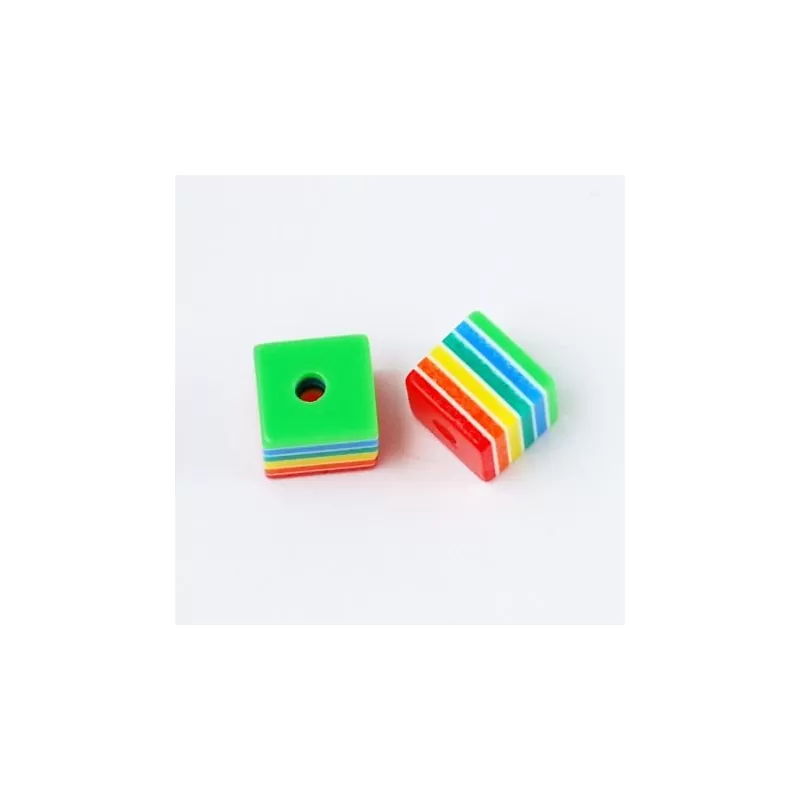 Margele rasina cubice 8mm Jamaica -10buc Margele rasina cubice 8mm Jamaica -10buc