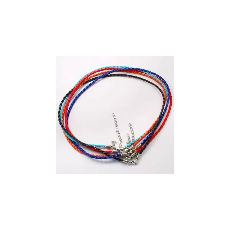 Baza colier -imitatie piele impletita 3mm Baza colier -imitatie piele impletita 3mm
