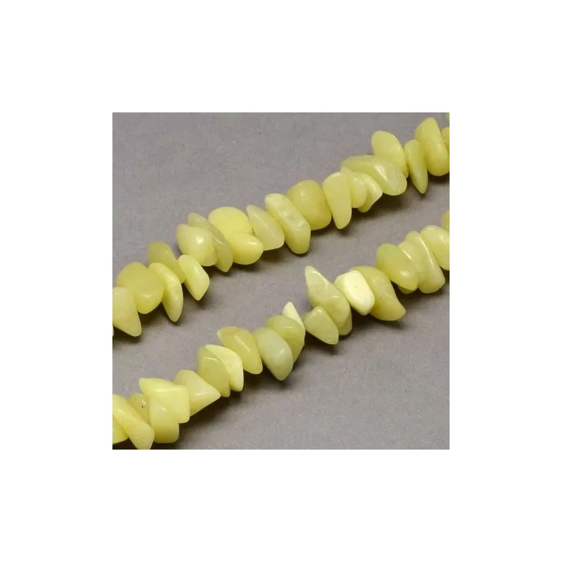 Margele peridot galben chipsuri 5-10mm 87cm Margele peridot galben chipsuri 5-10mm 87cm