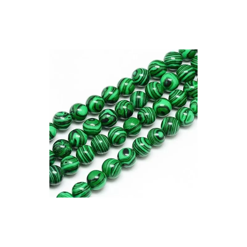Margele malachit sintetic 8mm ~50buc-39cm Margele malachit sintetic 8mm ~50buc-39cm
