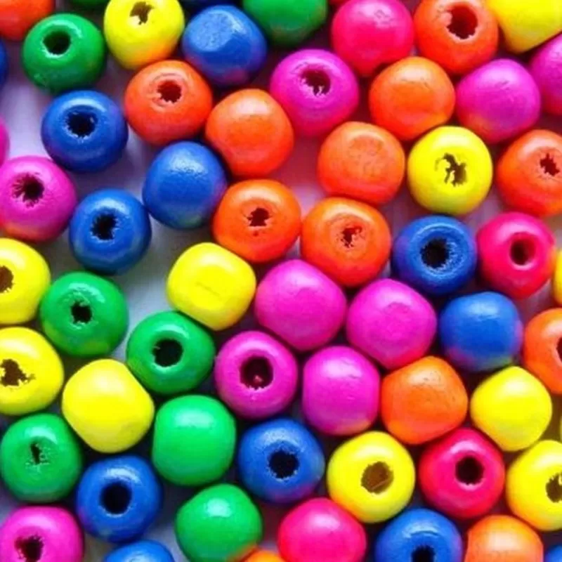 Margele lemn multicolore 11*12mm Margele lemn multicolore 11*12mm