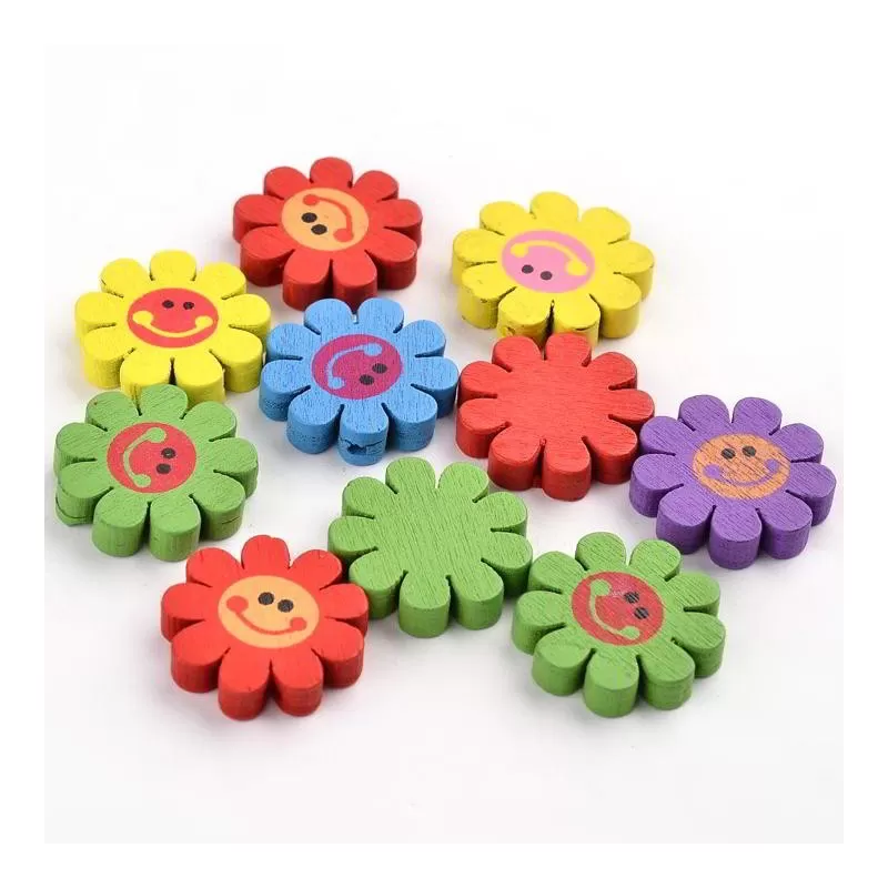 Margele lemn floare 23*5mm Margele lemn floare 23*5mm