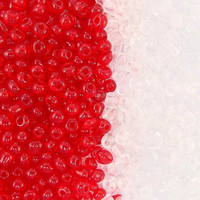 Margele nisip 3mm alb+rosu 2*50g Margele nisip 3mm alb+rosu 2*50g