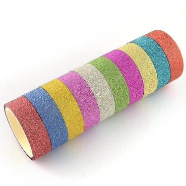 Banda adeziva colorata glitter